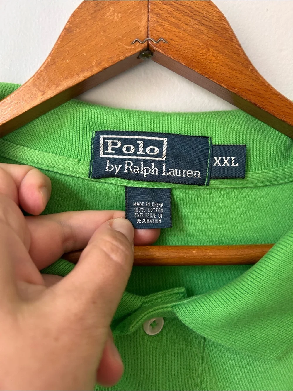 Vintage Polo Ralph Lauren Shirt 2XL Green Classic Core Pony‎ Logo Preppy Men XXL